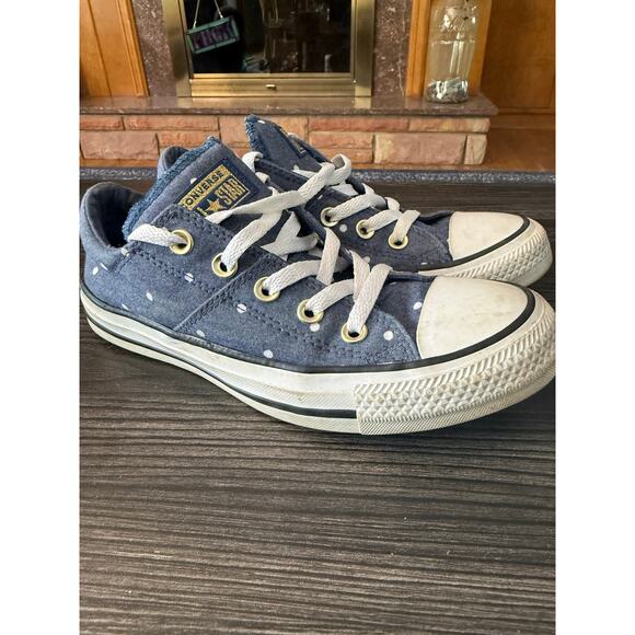 Converse Madison Oxford Low Top Sneaker Navy White Polka Dot Sz. 6 - Picture 6 of 8